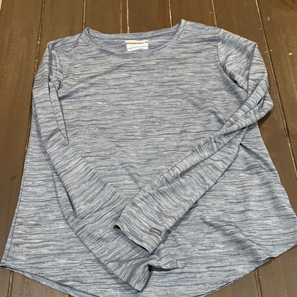 Columbia Women's Blue Heather Long Sleeve Tee - Picture 1 of 3